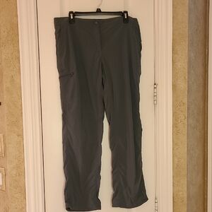 L.L. Bean Crop Flat Cargo Pants Gray 14 Reg
